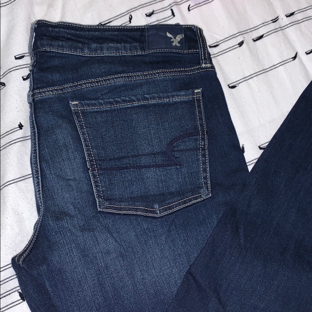 AEO Denim Super Low Jegging - Dark Wash
